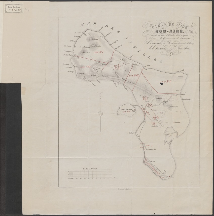Carte de l'Île de Bon-aire - 