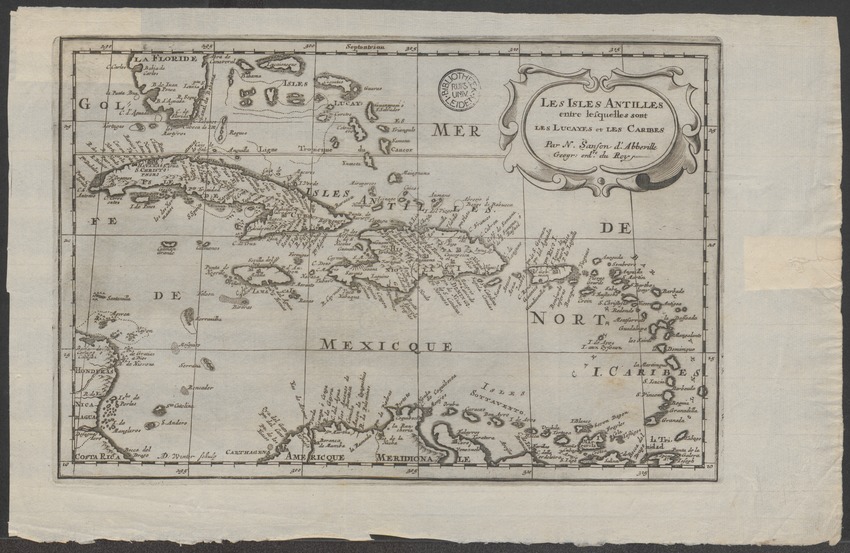 Les Isles Antilles entre lesquelles sont les Lucayes et les Caribes