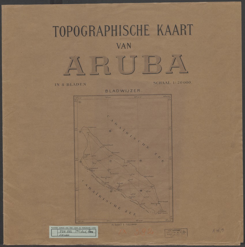 Topographische kaart van Aruba - 