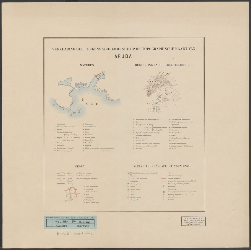 Topographische kaart van Aruba - 