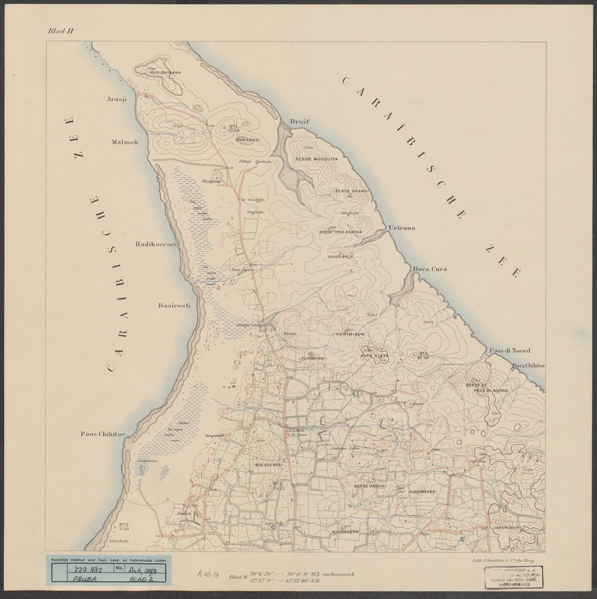 Topographische kaart van Aruba - 