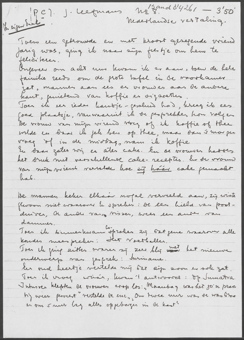 [Transcripties van radio-uitzendingen over Antilliaanse en Surinaamse literatuur van de West-Indische afdeling van Radio Nederland Wereldomroep] - 