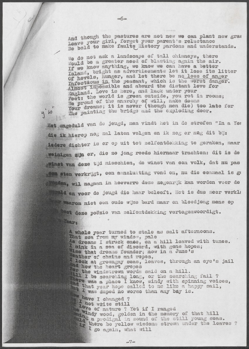 [Transcripties van radio-uitzendingen over Antilliaanse en Surinaamse literatuur van de West-Indische afdeling van Radio Nederland Wereldomroep] - 