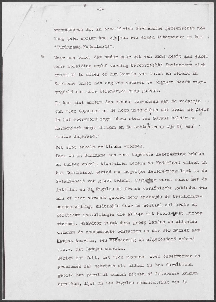 [Transcripties van radio-uitzendingen over Antilliaanse en Surinaamse literatuur van de West-Indische afdeling van Radio Nederland Wereldomroep] - 