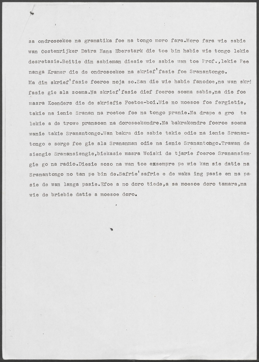 [Transcripties van radio-uitzendingen over Antilliaanse en Surinaamse literatuur van de West-Indische afdeling van Radio Nederland Wereldomroep] - 