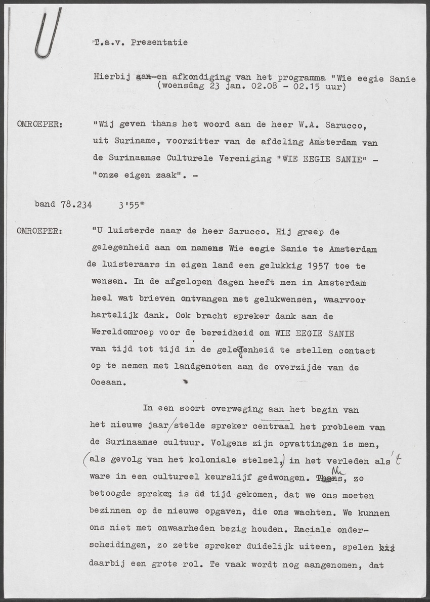 [Transcripties van radio-uitzendingen over Antilliaanse en Surinaamse literatuur van de West-Indische afdeling van Radio Nederland Wereldomroep] - 