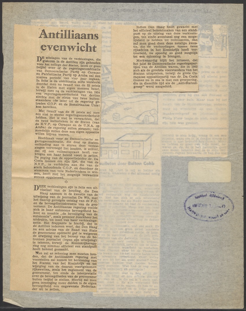[Politieke partijen en verkiezingen Curaçao, 1941-1958] - 