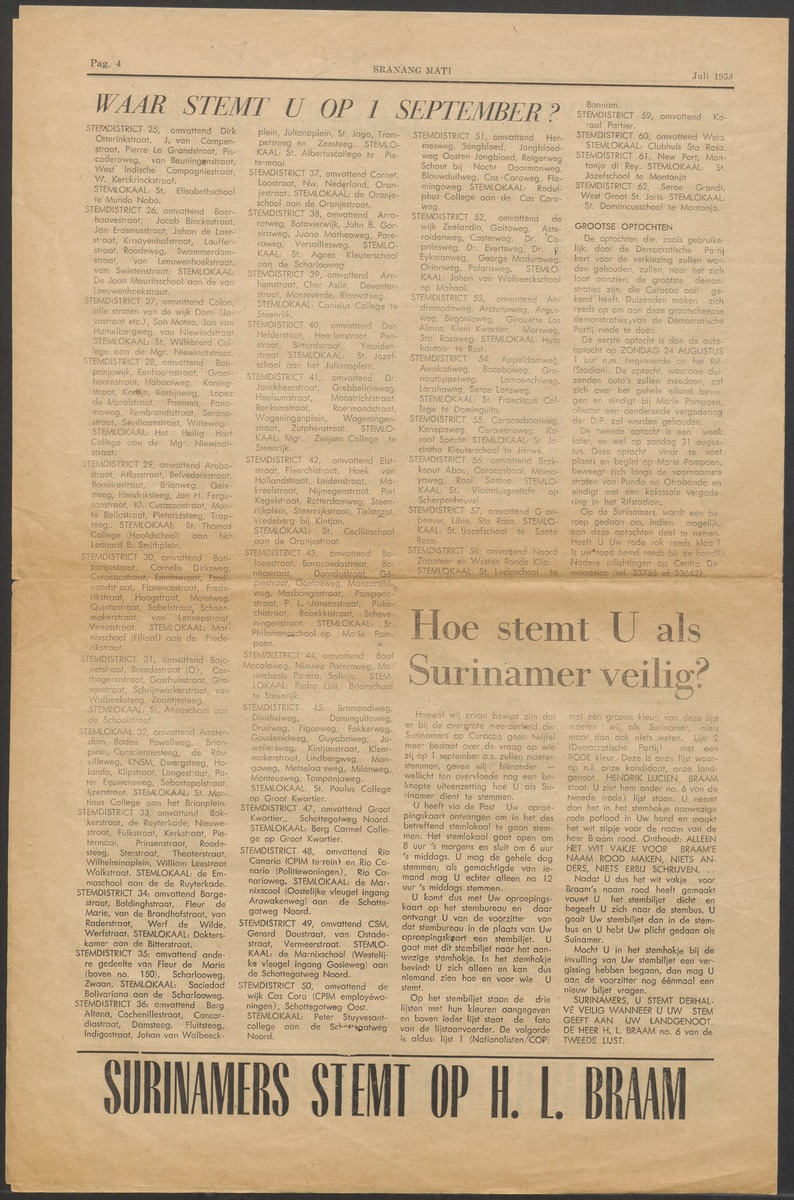 [Politieke partijen en verkiezingen Curaçao, 1941-1958] - 