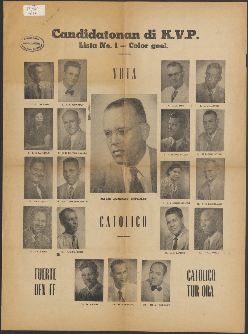 [Politieke partijen en verkiezingen Curaçao, 1941-1958] - 
