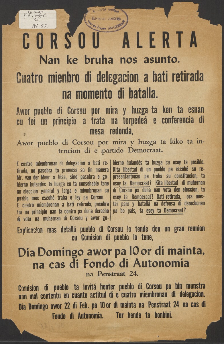 [Politieke partijen en verkiezingen Curaçao, 1941-1958] - 