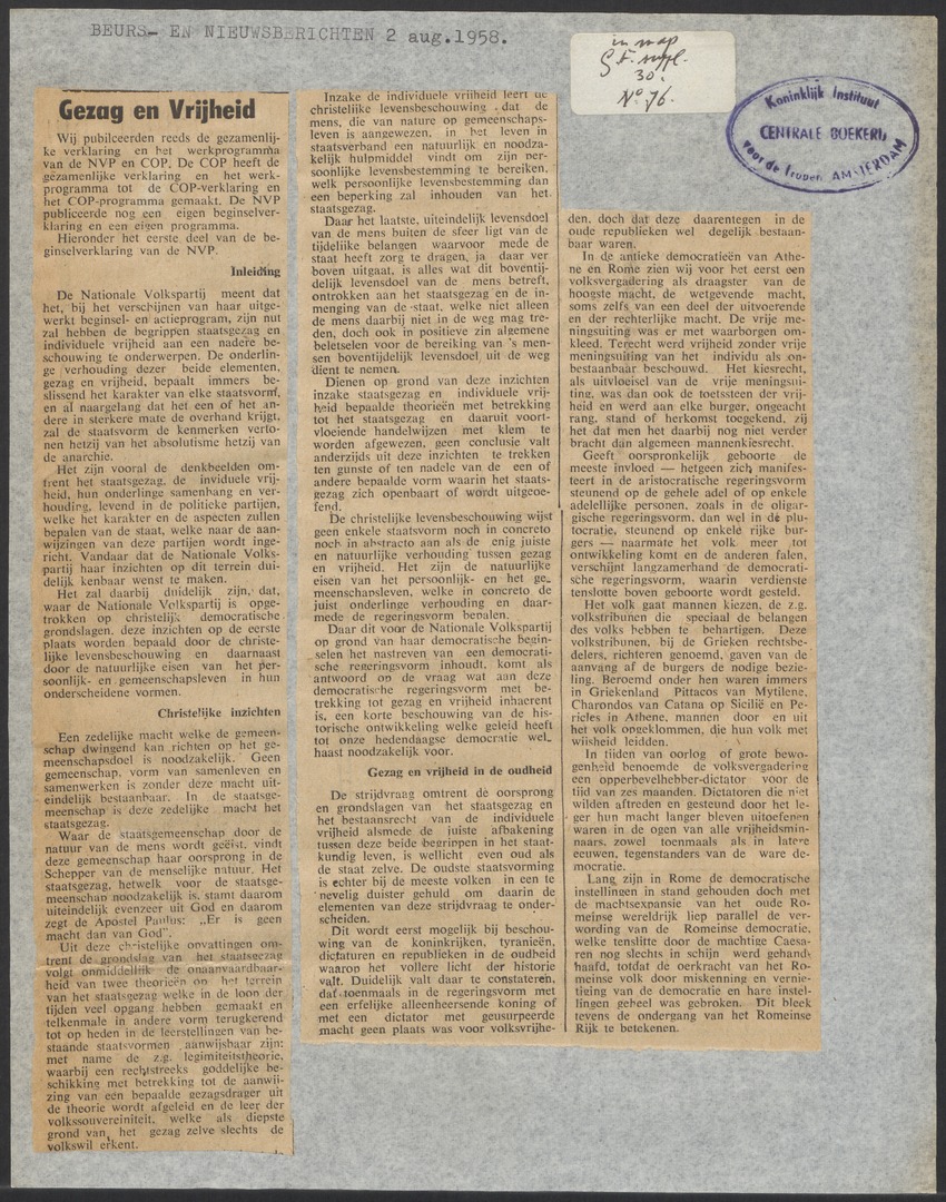 [Politieke partijen en verkiezingen Curaçao, 1941-1958] - 