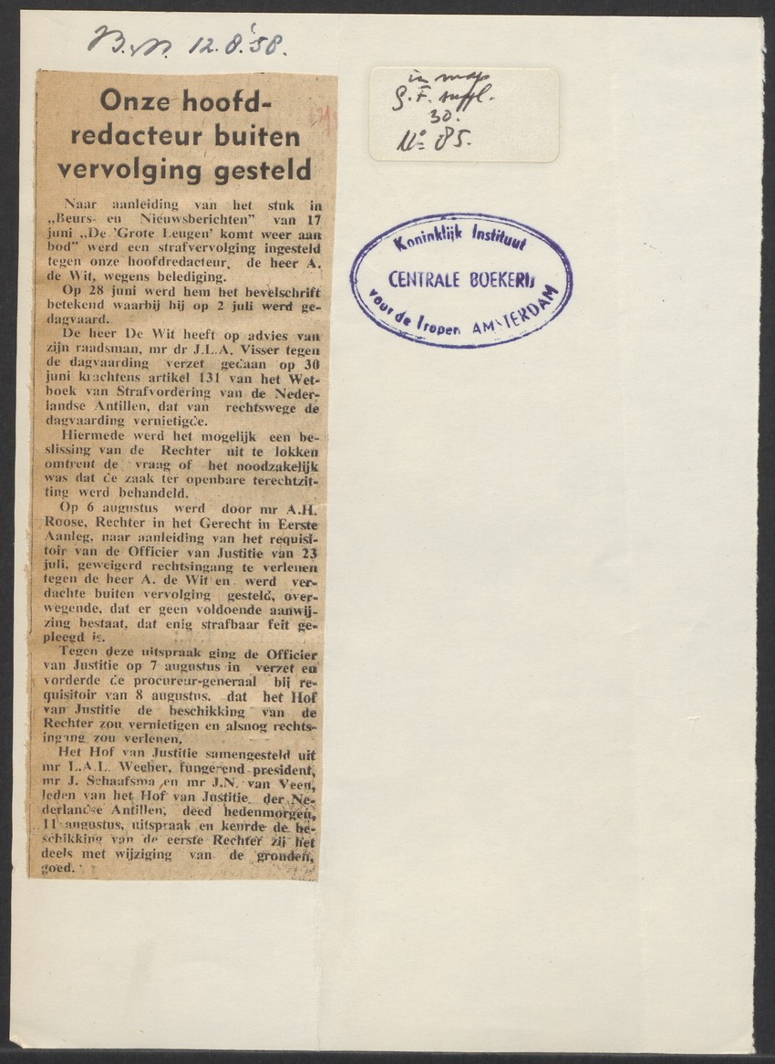 [Politieke partijen en verkiezingen Curaçao, 1941-1958] - 