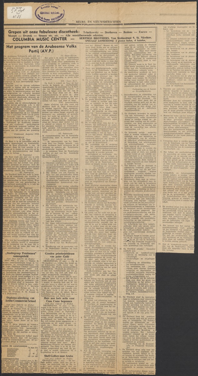 [Politieke partijen en verkiezingen Curaçao, 1941-1958] - 