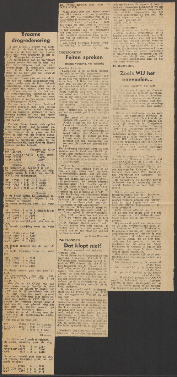 [Politieke partijen en verkiezingen Curaçao, 1941-1958] - 