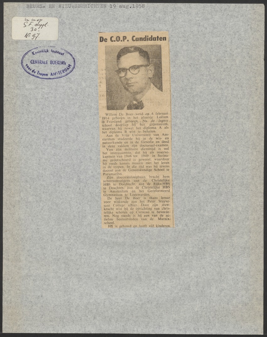[Politieke partijen en verkiezingen Curaçao, 1941-1958] - 
