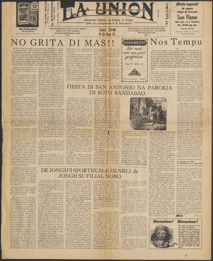 [Politieke partijen en verkiezingen Curaçao, 1941-1958] - 