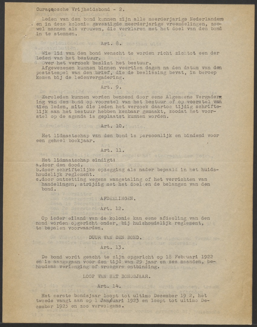 [Politieke partijen en verkiezingen Curaçao, 1941-1958] - 