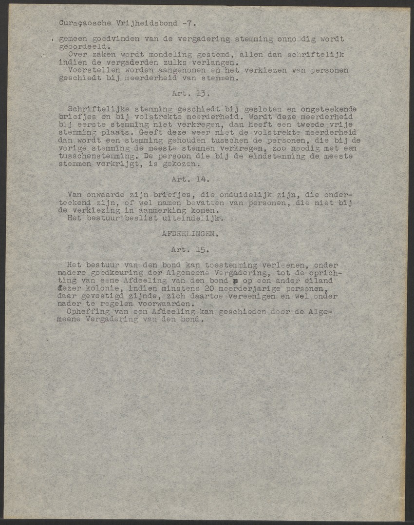 [Politieke partijen en verkiezingen Curaçao, 1941-1958] - 