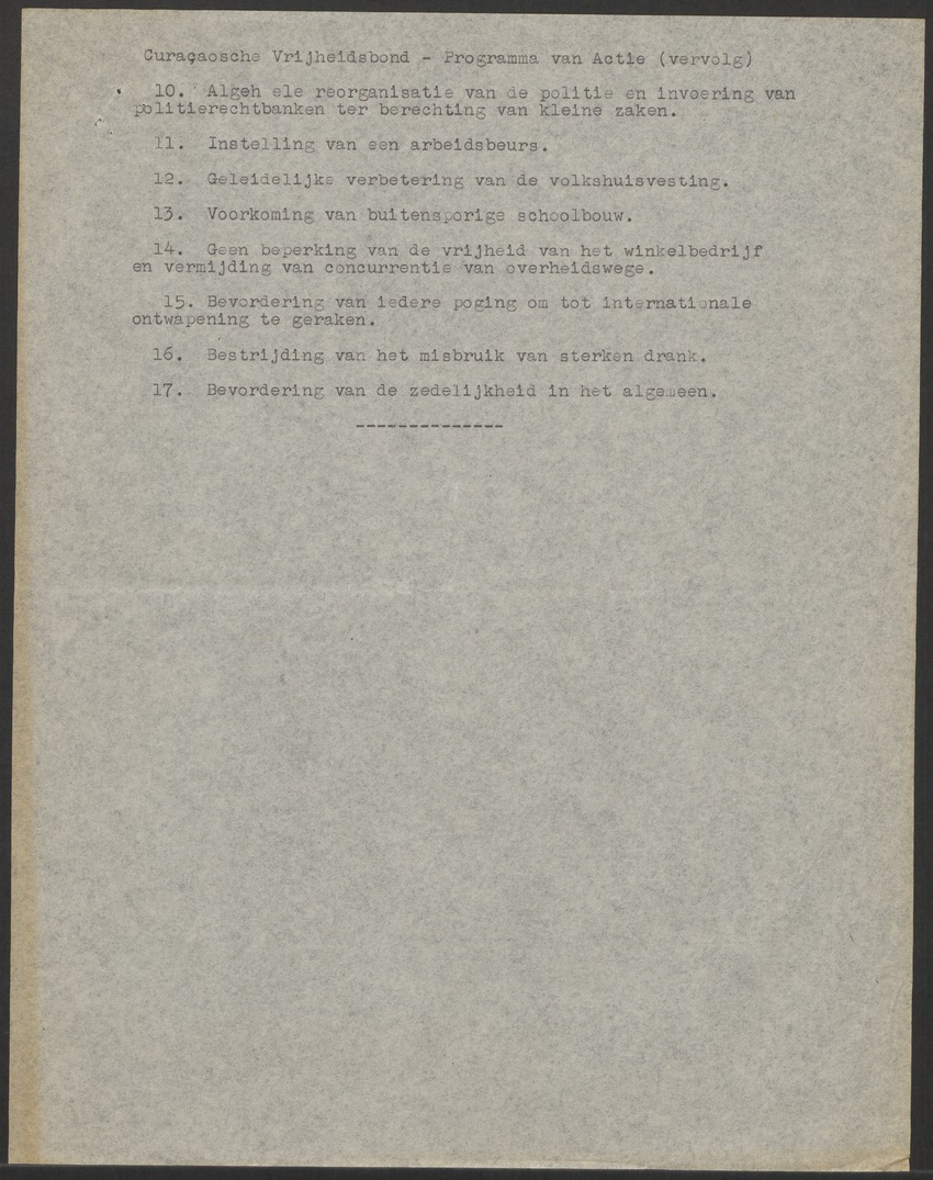 [Politieke partijen en verkiezingen Curaçao, 1941-1958] - 