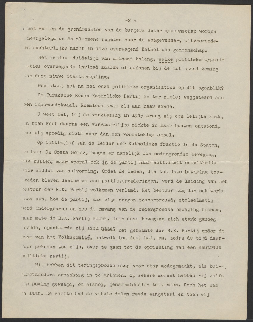 [Politieke partijen en verkiezingen Curaçao, 1941-1958] - 
