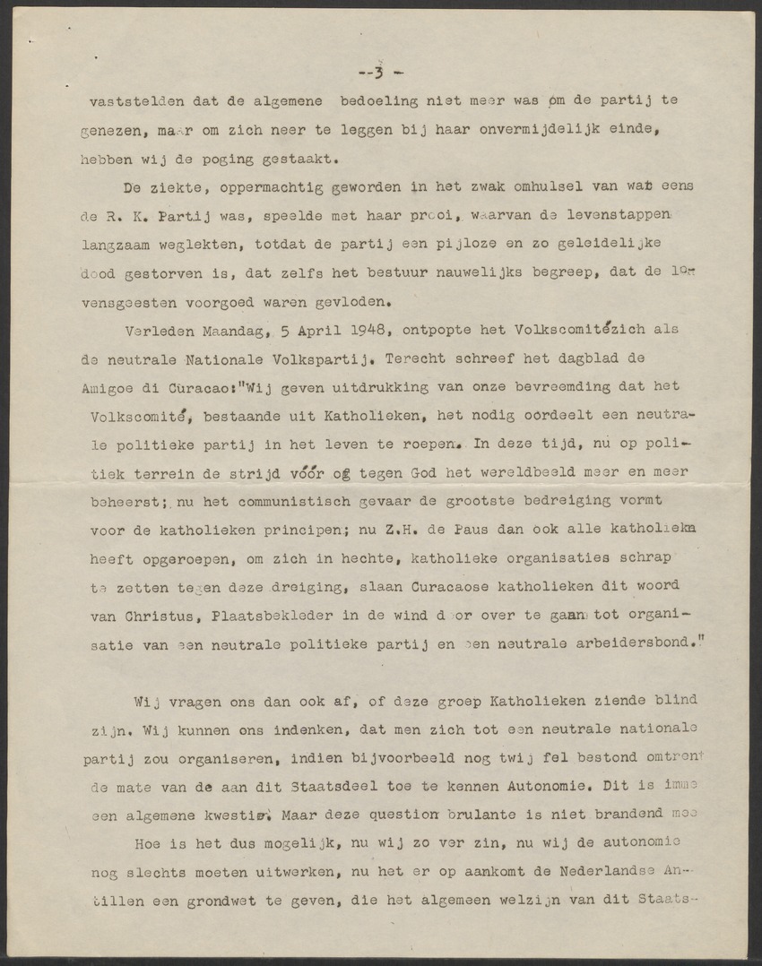 [Politieke partijen en verkiezingen Curaçao, 1941-1958] - 