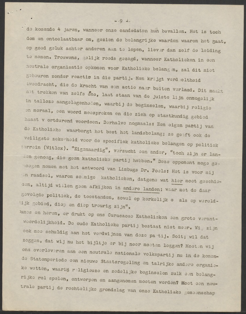 [Politieke partijen en verkiezingen Curaçao, 1941-1958] - 