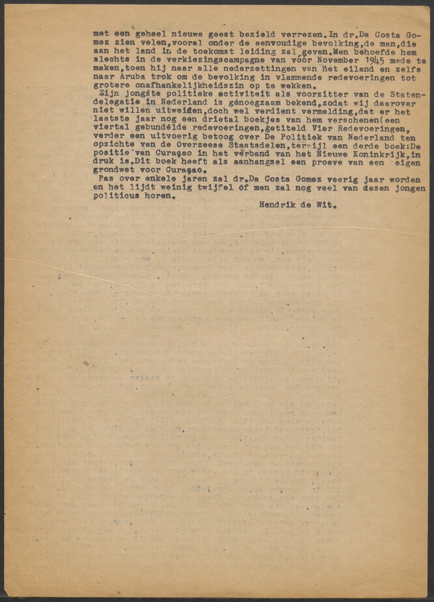 [Politieke partijen en verkiezingen Curaçao, 1941-1958] - 