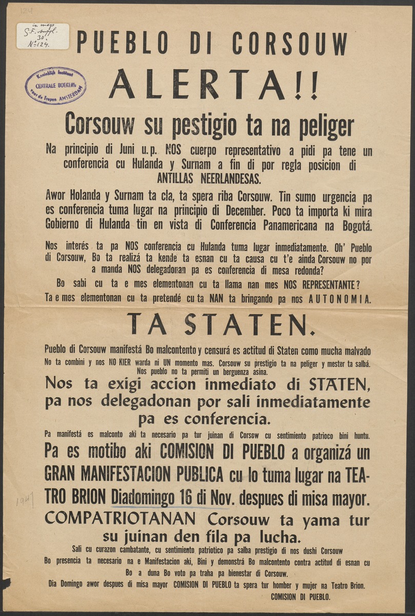 [Politieke partijen en verkiezingen Curaçao, 1941-1958] - 