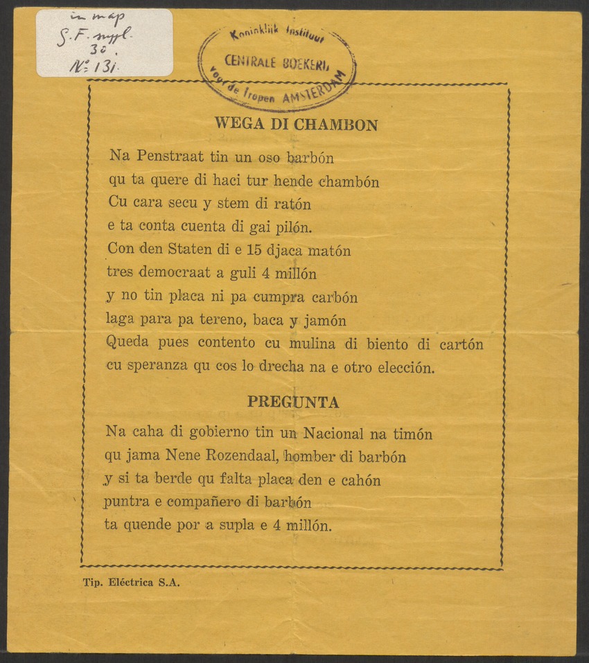[Politieke partijen en verkiezingen Curaçao, 1941-1958] - 