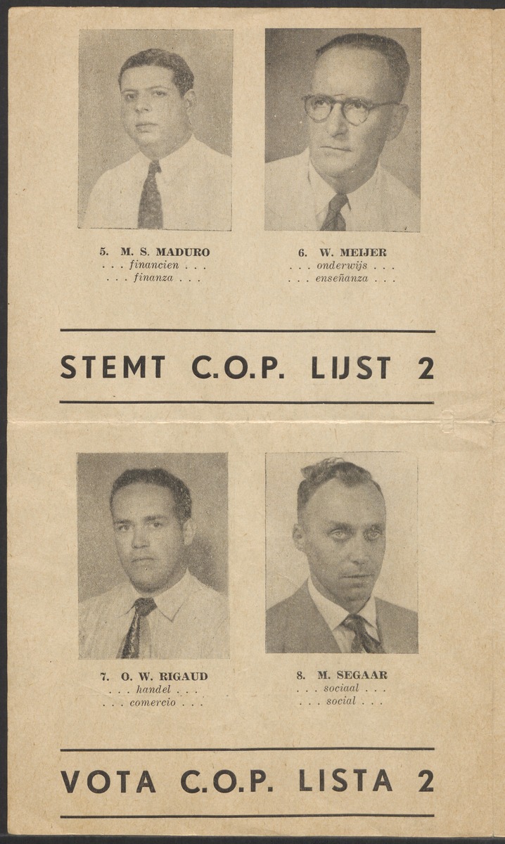 [Politieke partijen en verkiezingen Curaçao, 1941-1958] - 