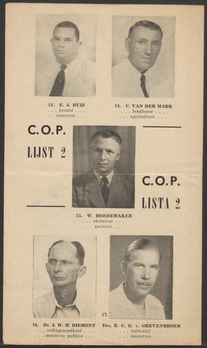 [Politieke partijen en verkiezingen Curaçao, 1941-1958] - 