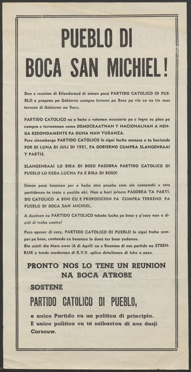 [Politieke partijen en verkiezingen Curaçao, 1941-1958] - 