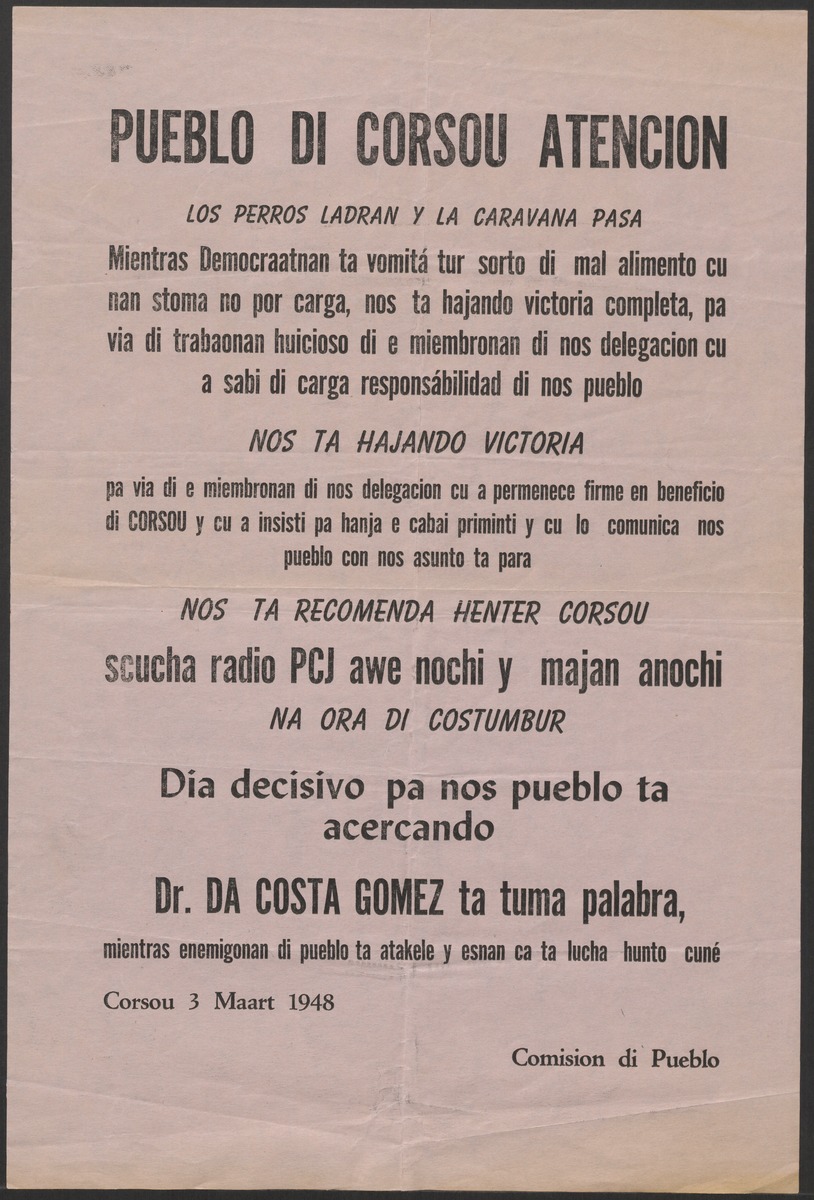 [Politieke partijen en verkiezingen Curaçao, 1941-1958] - 