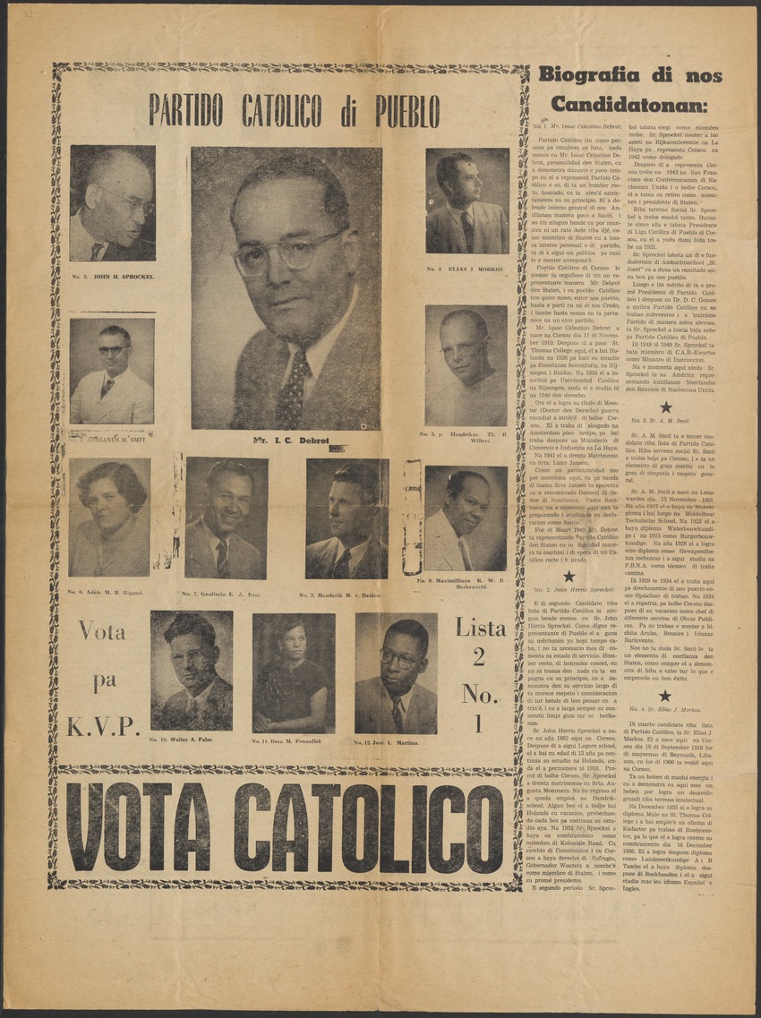 [Politieke partijen en verkiezingen Curaçao, 1941-1958] - 