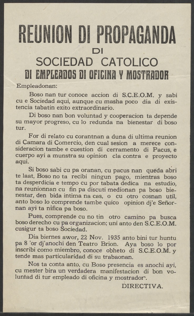 [Politieke partijen en verkiezingen Curaçao, 1941-1958] - 