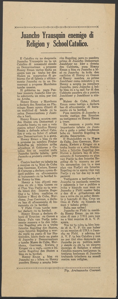 [Politieke partijen en verkiezingen Curaçao, 1941-1958] - 