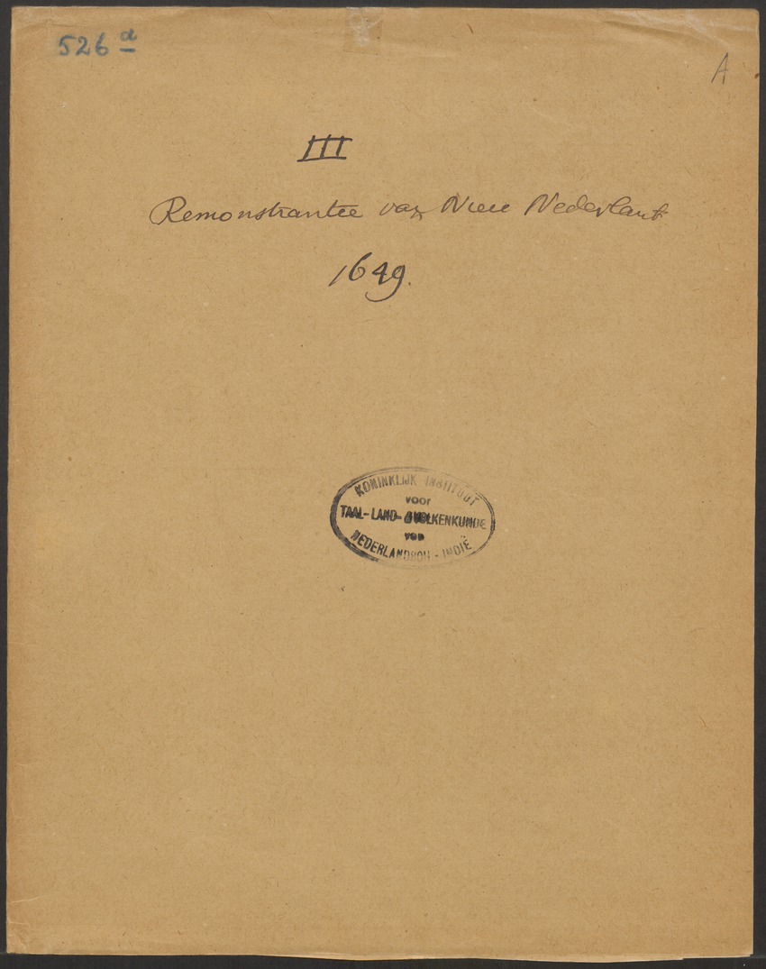 Remonstrantie van Nieu-Nederlandt ende de gelegentheden aldaer aen de Hooch Mogende Heeren Staten Generael der Vereenichde Nederlanden van de gemeente in Nieu-Nederlandt 1649 - 