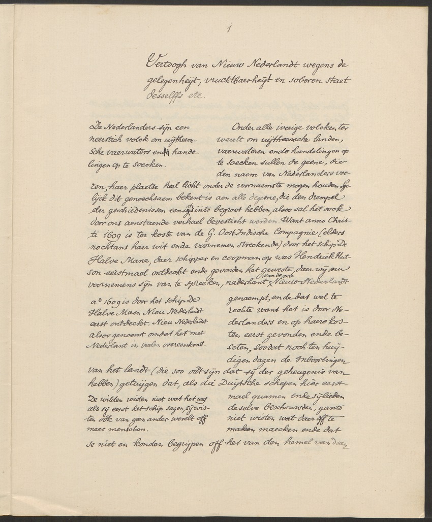 Remonstrantie van Nieu-Nederlandt ende de gelegentheden aldaer aen de Hooch Mogende Heeren Staten Generael der Vereenichde Nederlanden van de gemeente in Nieu-Nederlandt 1649 - 