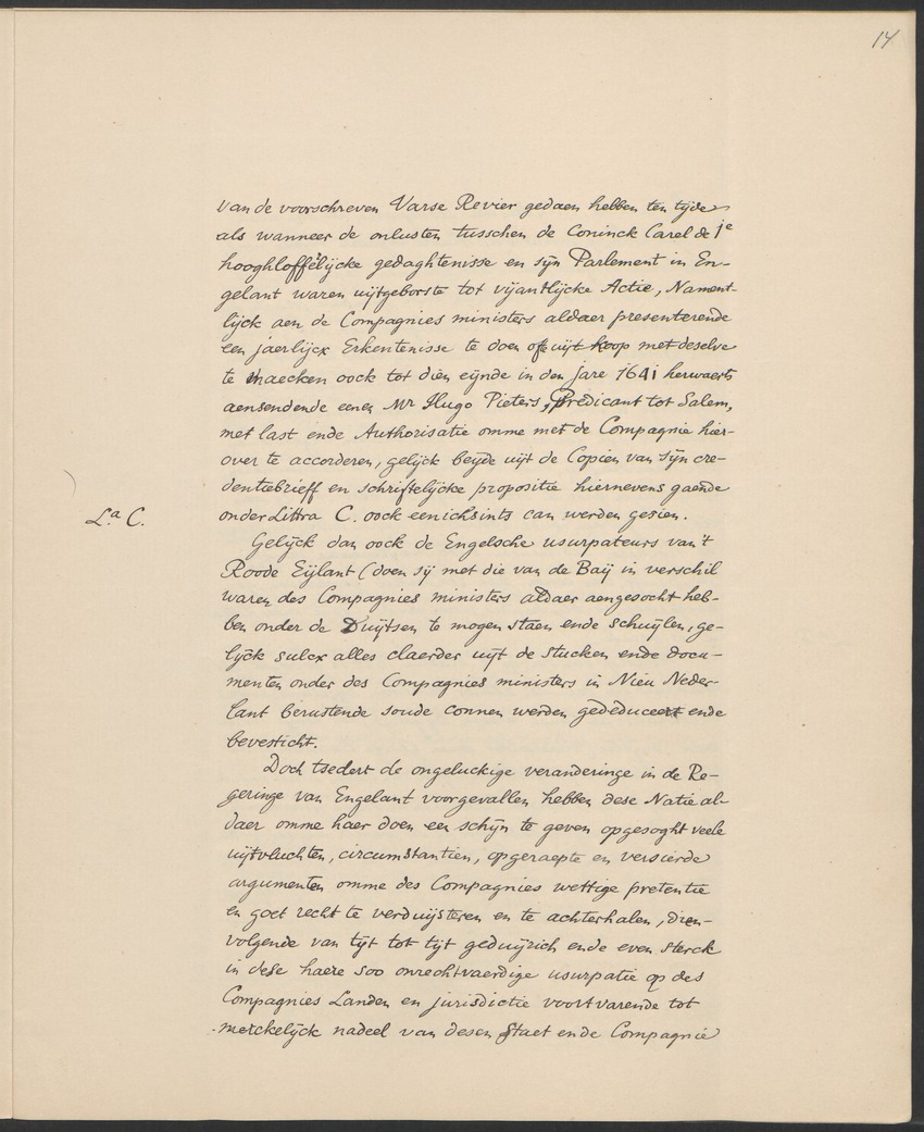 Vertoog van de Bewindhebbers der West-Indische Compagnie aan de Staten Generaal betreffende de gedragingen der Engelsen in Nieuw-Nederland - 