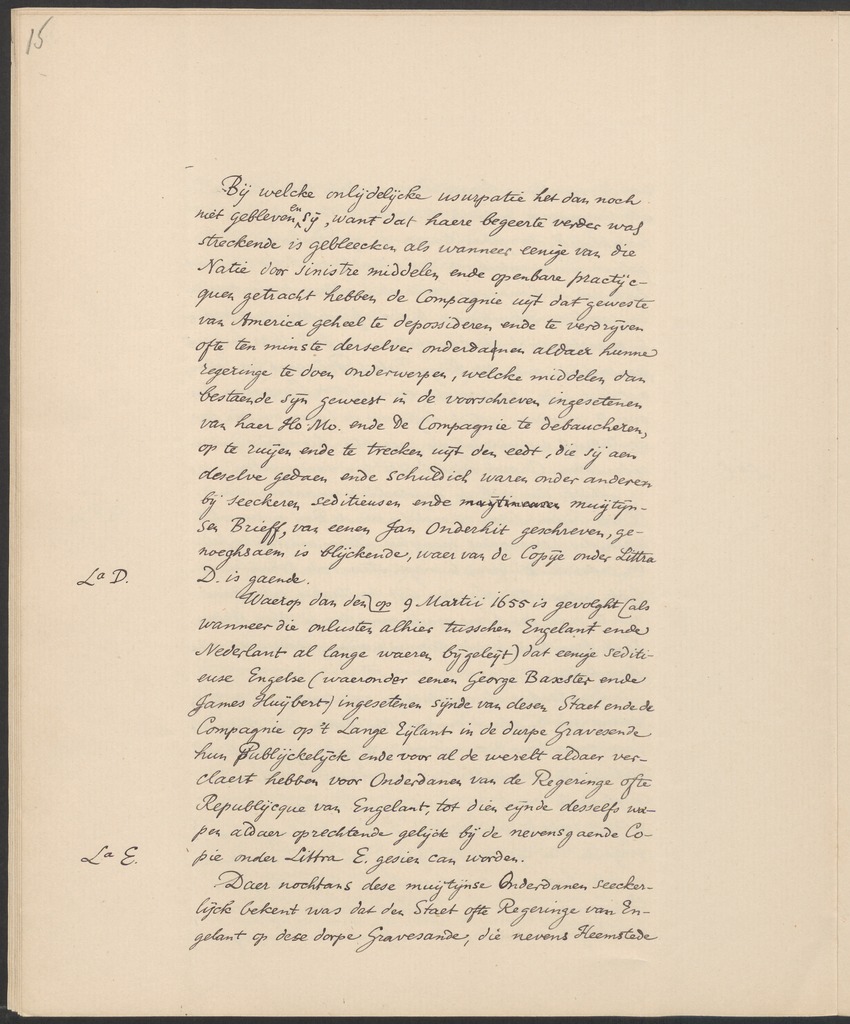 Vertoog van de Bewindhebbers der West-Indische Compagnie aan de Staten Generaal betreffende de gedragingen der Engelsen in Nieuw-Nederland - 