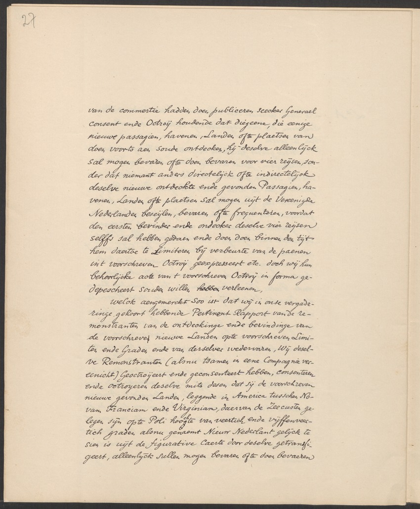 Vertoog van de Bewindhebbers der West-Indische Compagnie aan de Staten Generaal betreffende de gedragingen der Engelsen in Nieuw-Nederland - 