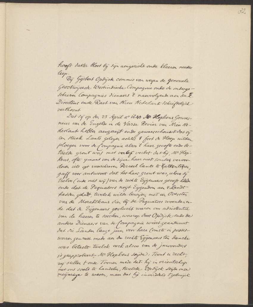Vertoog van de Bewindhebbers der West-Indische Compagnie aan de Staten Generaal betreffende de gedragingen der Engelsen in Nieuw-Nederland - 