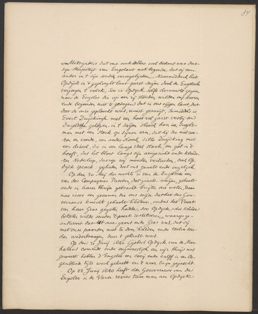 Vertoog van de Bewindhebbers der West-Indische Compagnie aan de Staten Generaal betreffende de gedragingen der Engelsen in Nieuw-Nederland - 