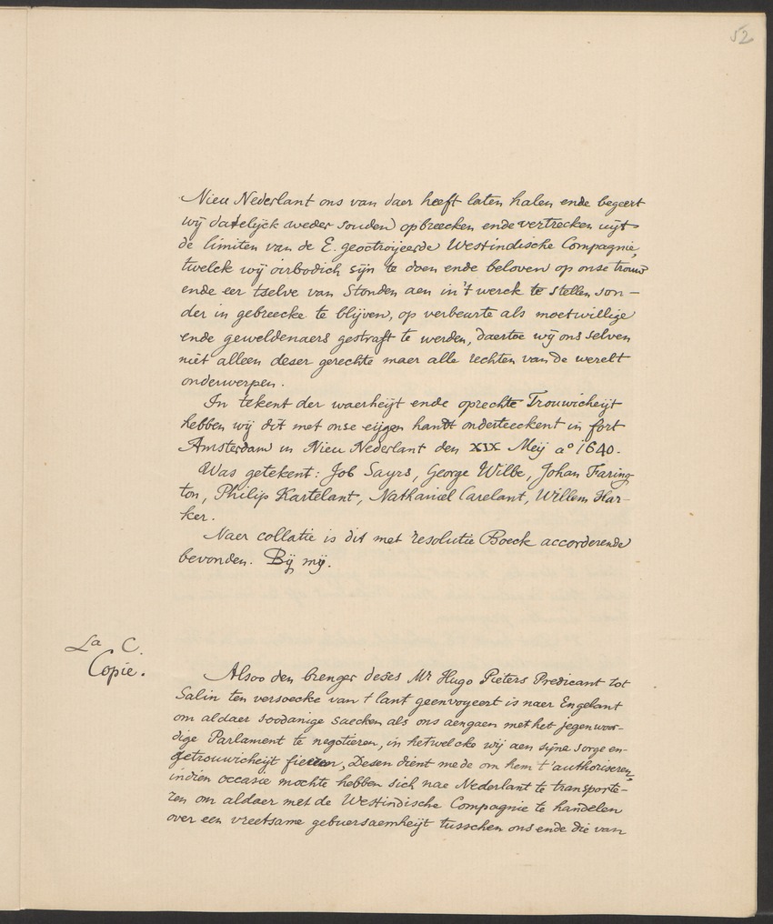 Vertoog van de Bewindhebbers der West-Indische Compagnie aan de Staten Generaal betreffende de gedragingen der Engelsen in Nieuw-Nederland - 