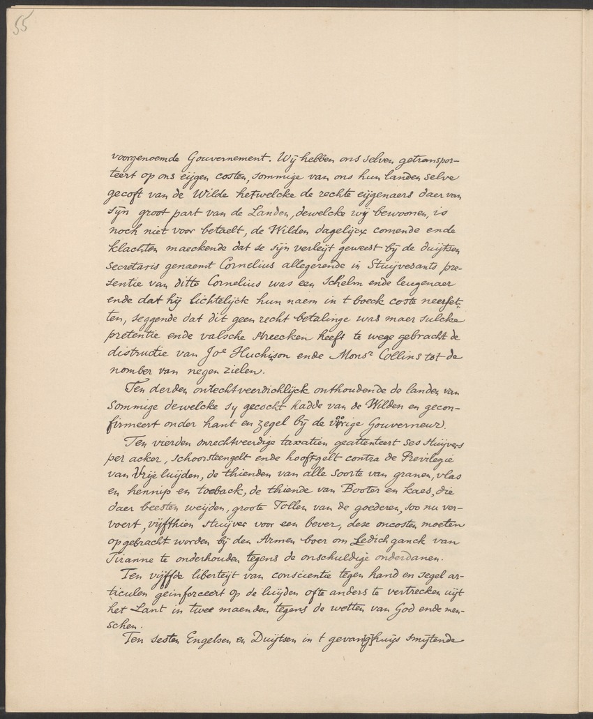 Vertoog van de Bewindhebbers der West-Indische Compagnie aan de Staten Generaal betreffende de gedragingen der Engelsen in Nieuw-Nederland - 