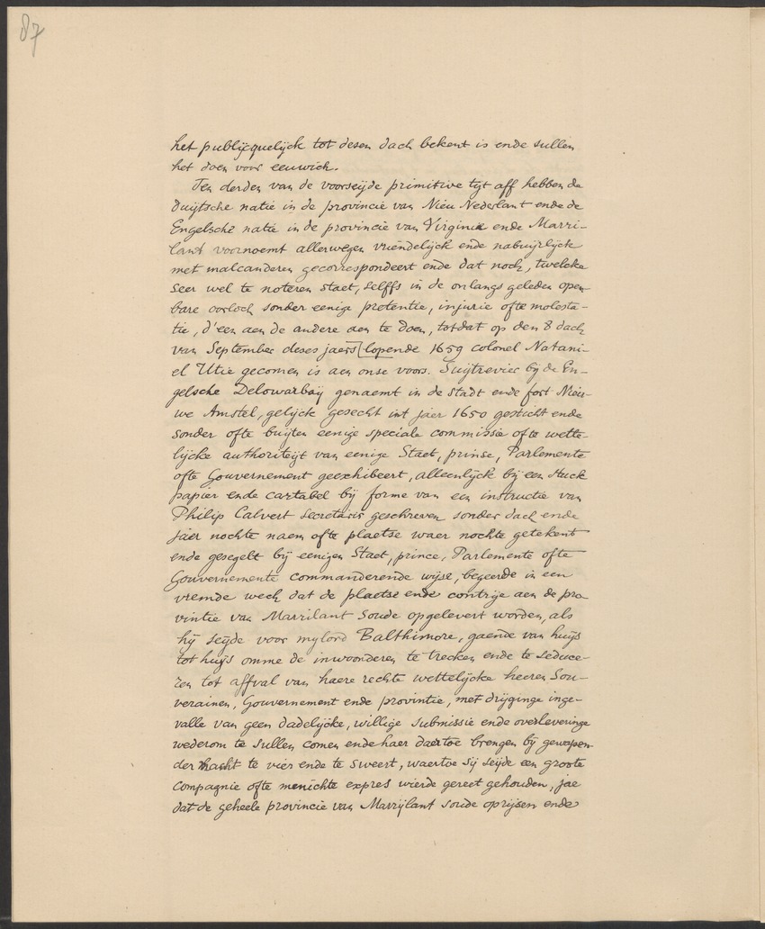 Vertoog van de Bewindhebbers der West-Indische Compagnie aan de Staten Generaal betreffende de gedragingen der Engelsen in Nieuw-Nederland - 