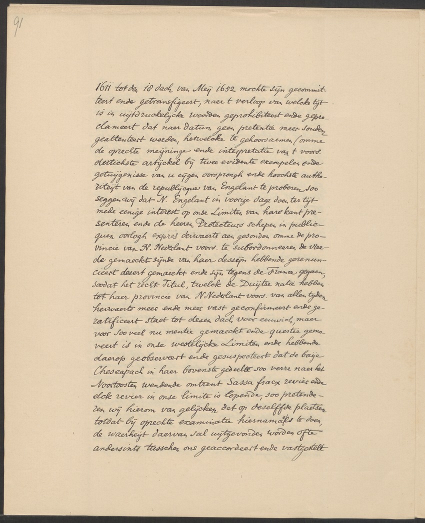 Vertoog van de Bewindhebbers der West-Indische Compagnie aan de Staten Generaal betreffende de gedragingen der Engelsen in Nieuw-Nederland - 
