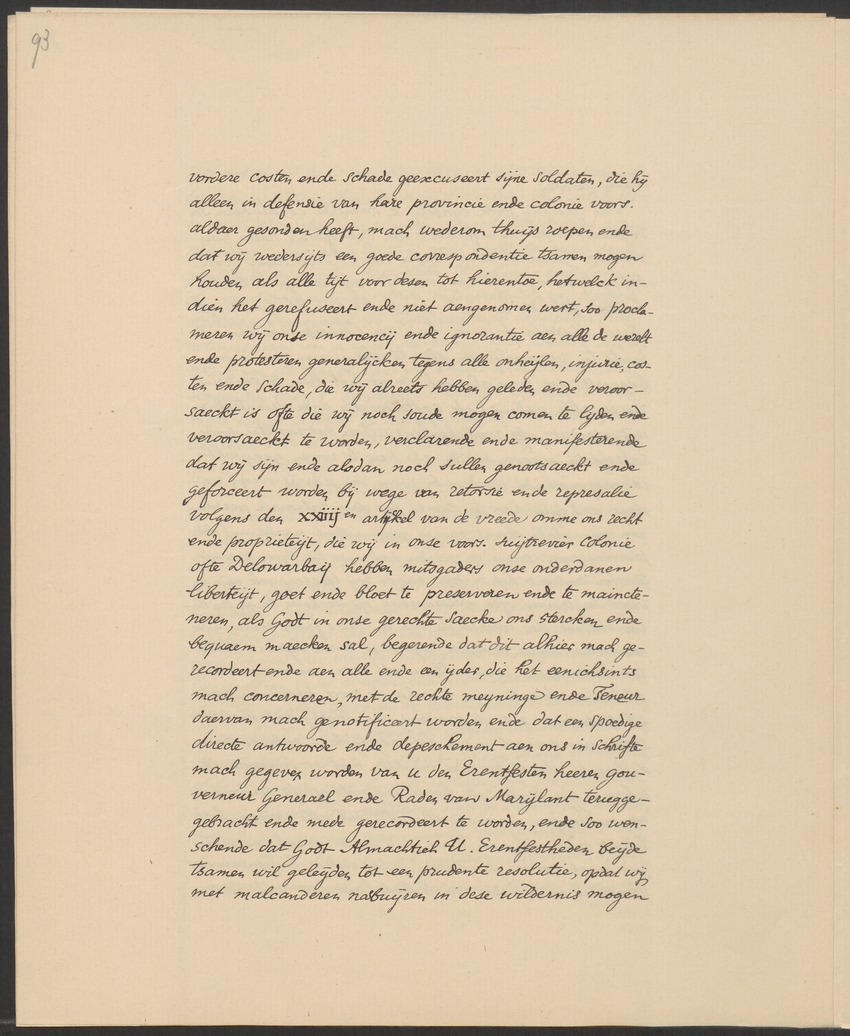 Vertoog van de Bewindhebbers der West-Indische Compagnie aan de Staten Generaal betreffende de gedragingen der Engelsen in Nieuw-Nederland - 