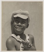 Jongen met een lollie op Curaçao