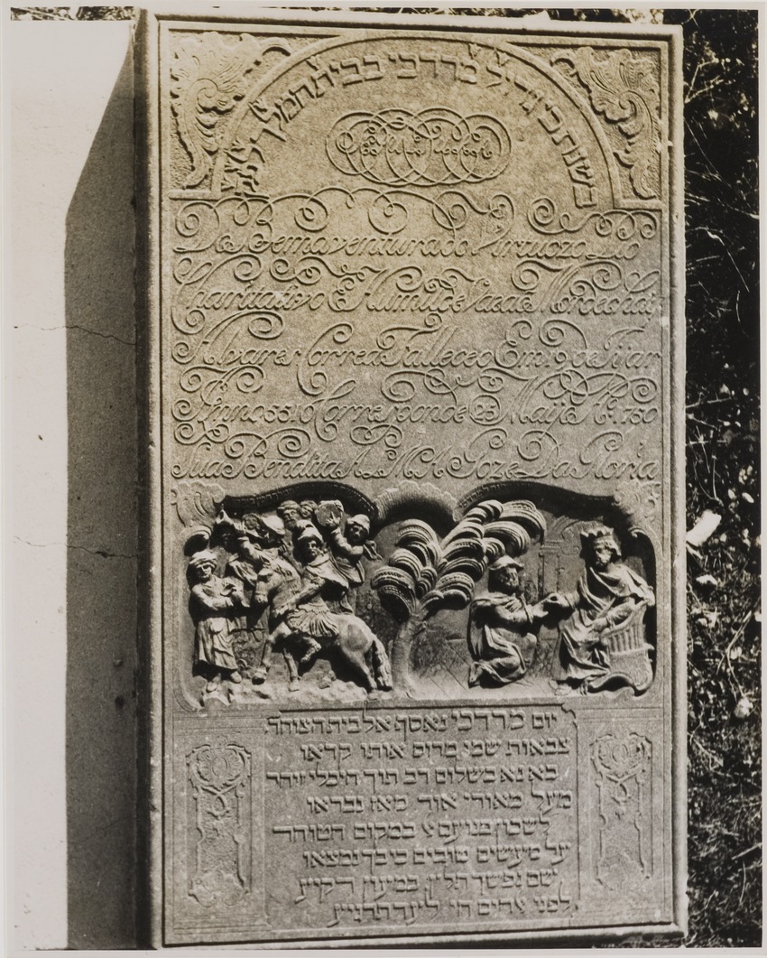 Het oude joodse kerkhof Beth Haim (Hahaim) te Bleinheim in Willemstad, ingewijd in 1656